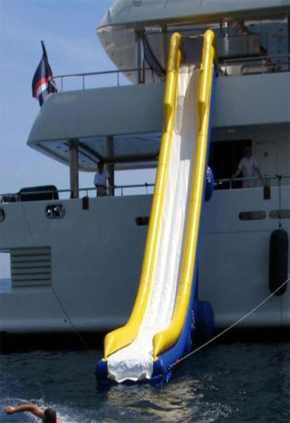 

outdoor games customized inflatable water yacht slide commercial fun play equipment air dock slide for boat8053059