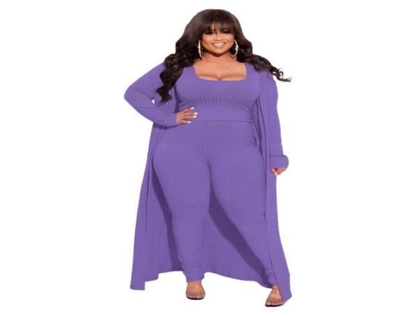 

plus size tracksuits 3 piece set tracksuit women coat vest pants sets long sleeve fall clothes fashion steetwear solid sport outfi9855117, Black