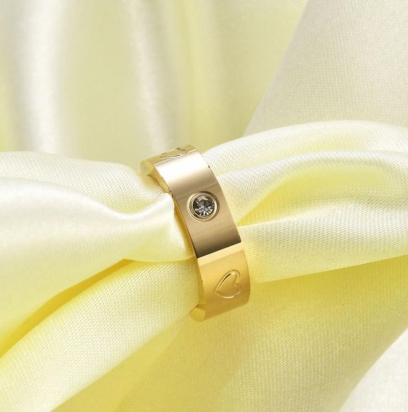 

2022 designer extravagant gold ring rings for women heart love jewelry get married diamond silver plated steel 6782878112, Golden;silver