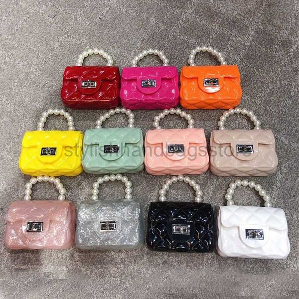 

cross body fashion mouth red bag 2023 spring/summer pvc mini jelly bag pearl handbag children's small messenger bag ministylishhandbags
