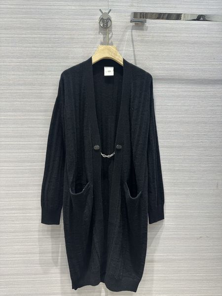 

2023 autumn winter milan runway sweaters v neck long sleeve women's sweater high end jacquard cardigan designer 0815-4, White;black