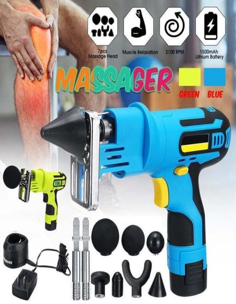 

electrical back neck shoulder body massager muscle massager guns heated kneading home massagem 7 interchangeable massages heads6651179