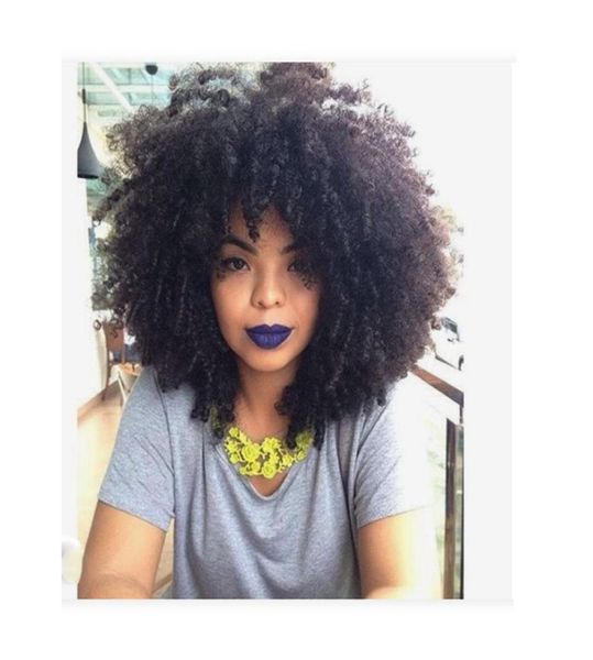 

fashion lndian hair african americ afro short curly natural wig simulation human hair afro kinky curly wig9614946, Black