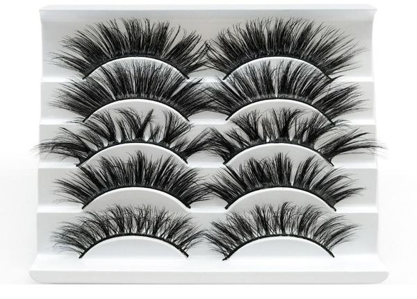 

5pairs 25mm false eyelash extension 3d mink lash thick long eyelashes9387707