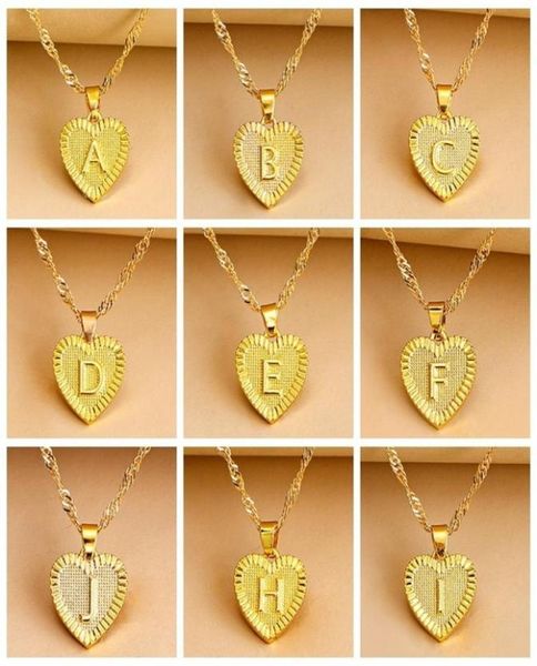 

gold english initial necklace letter heart pendant necklaces chains for women fashion jewlry gift will and sandy5575048, Silver