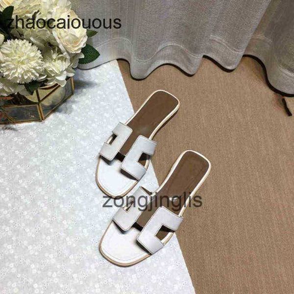 

classic brand h famous slipper beacshoes heel oran sandals flat slippers women summer designer fashion flops leatlady slides shoes l batladi