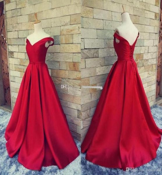 

simple dark red prom dresses long formal pageant gowns with belt v neck open back vintage party evening gowns ba16109676289, Black;red