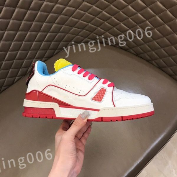 

new luxury casual shoes for mens woman trainer men sneakers designer shoes retro black white blue denim leather casual sneaker size 39-44 rd