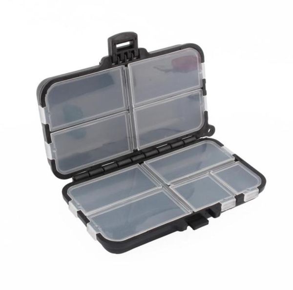 

9 compartments storage case box plastic fishing lure spoon hook bait tackle box small accessory square fishhook1263931