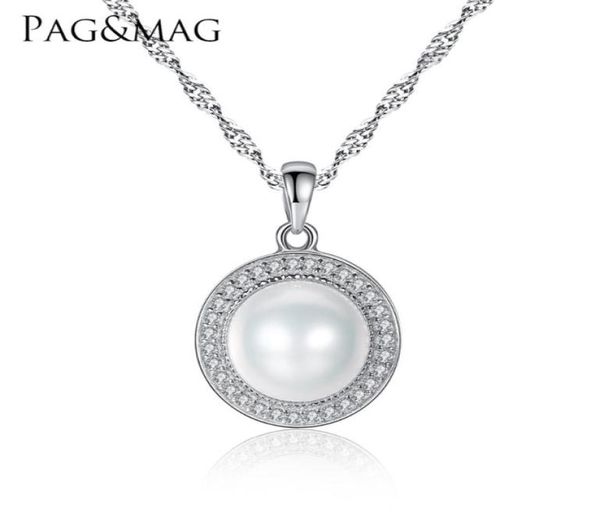 

pagmag classic round 925 sterling silver pendant necklace with 995mm pearls natural freshwater pearl fine jewelry 001 2012231582027