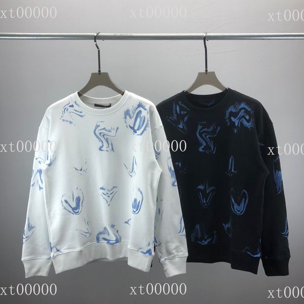 

mens designer sweaters hoodies famous hip hop men women hoodie street cotton loose fit sleeve sweatshirt womens casual round neck long sweat, Black;brown