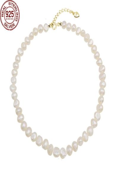 

s925 sterling silver natural fresh water beaded necklaces baroque pe7066142