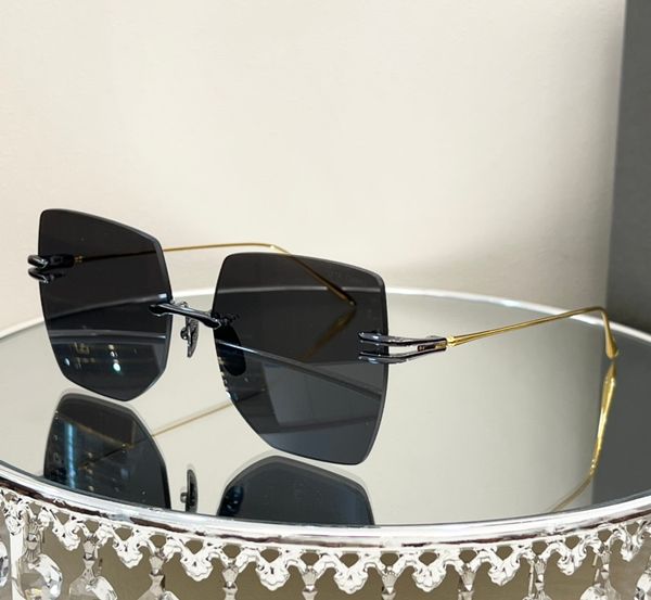 

dita sunglasses for women, diamond cut rimless polygonal sunglasses for men, uv resistant sun shading driving glasses, White;black