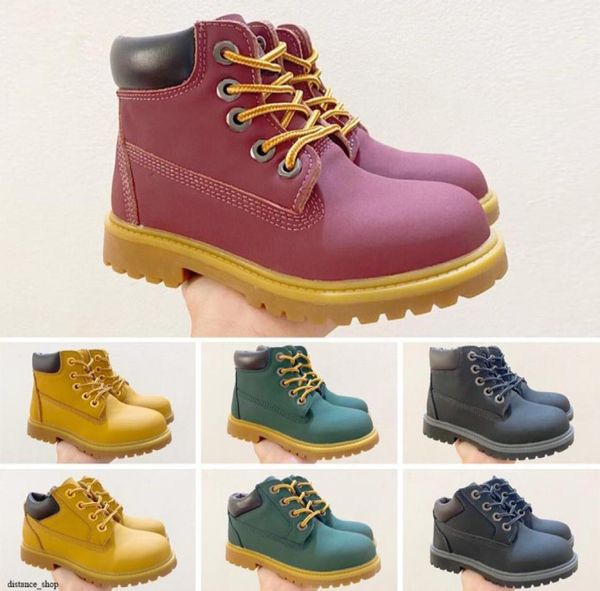 

comfy kids winter fashion child leather snow boots for girls boys warm martin boots shoes casual plush child baby toddler shoes2049905, Black