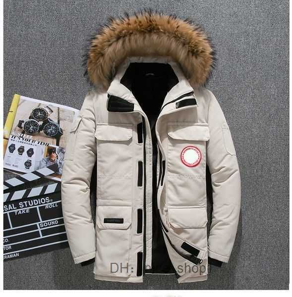 

canada goode jacket down jacket women's and men's medium length winter new canadian style overcame lovers' working clothes th, Black