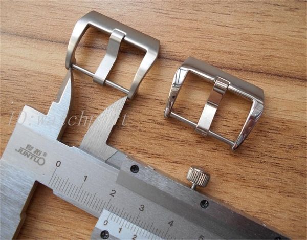 

316 stainless steel silver brush or polish prev buckle watch clasp buckle in 22mm 24mm 26mm pam watches4101991, Black;brown