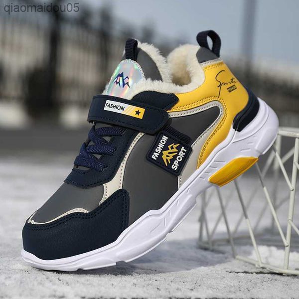 

sneakers winter children shoes for kids sneakers boys casual shoes boys sneakers girls shoes school dent plush fur lining warm 2020 g1025 z2, Black;red
