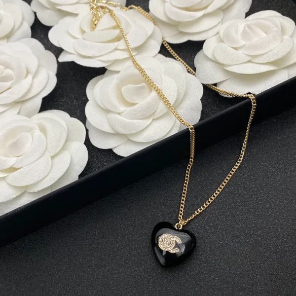 

designer heart necklaces for women choker letter pendant chain diamond statement wedding jewelry link chain g2308153z-6, Silver