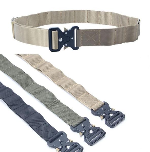 

new tactical molle belt army battle waist belt heavy duty outdoor hunting combat training nylon waistband1748420, Black;gray