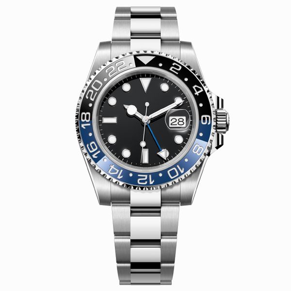 

luxury men's watches designer watches fashion ceramic bezel mechanical stainless steel strap spin jubilee gmt watch, Slivery;brown