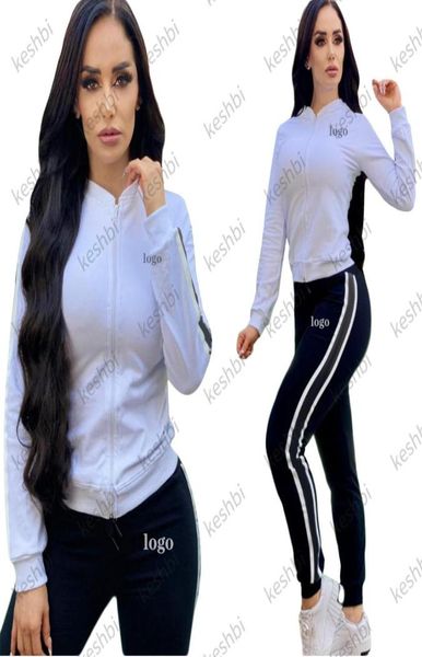 

2022 fashion women tracksuits sportwear jogging suits ladies stand collar jacketsweatpants sweatsuits11901055065254, Gray