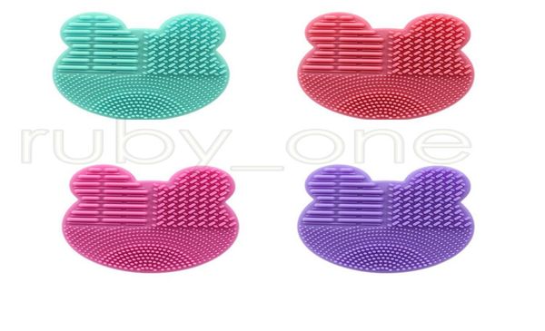 

makeup brushes silicone cleaning brush washing pad gel cleaner scrubber sponge mat foundation cosmetics brush cleaning make up too7657224