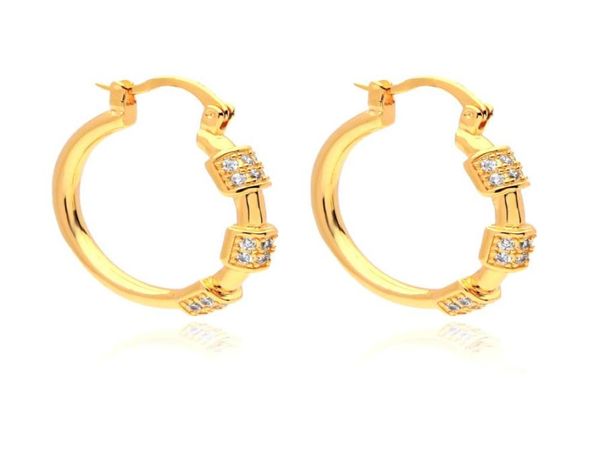 

varole minimalist cubic zirconia crystal hoop earrings 18k gold plated brass jewelry women ladies sets latest2555602, Golden;silver