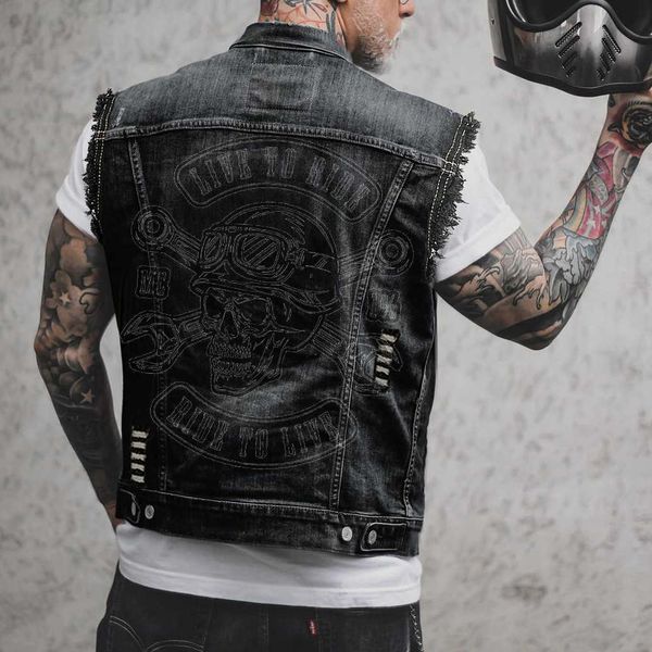

mens worn and worn cowboy vest cowboy vest, Black;white