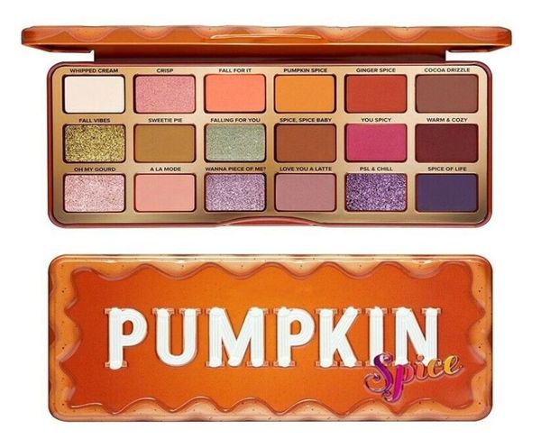 

pumpkin spice eyeshadow makeup palette 18 colors limited holiday edition christmas warm and spicy matte glitter eye pigmented pres9359869