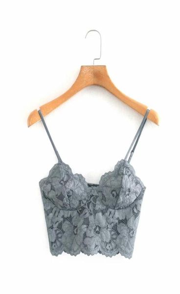 

2020 women039s tank camis lace design with suspenders vest underwear style short jacket wear summer2474389, White