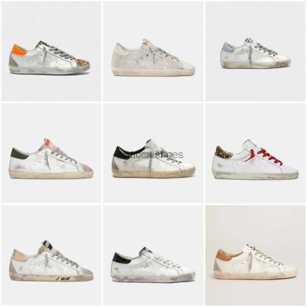 

designer classic sneakers new release casual shoes brand super star golden sequin white do-old dirty shoe, Black