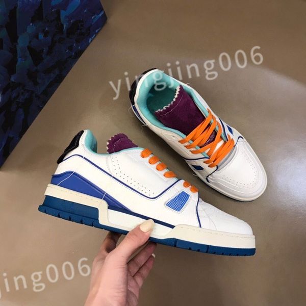 

2023 new casual shoes for mens woman trainer men sneakers designer shoes retro black white blue denim leather casual sneaker size 39-44 rd10