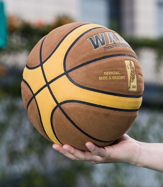 

new wade ultrafine fiber frizzled feather basketball ball indoor outdoor standards match training basketball ball size 78131836