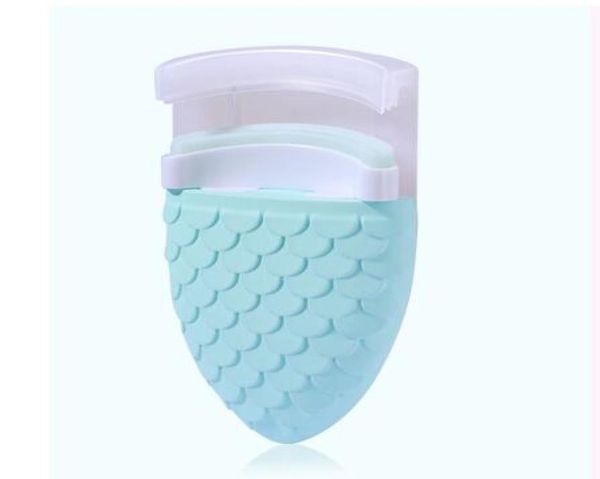 

mini eyelash curler portable pocket makeup eyelash clip tweezers travel eyelashes curler tools mermaid tail style cilios green3793202