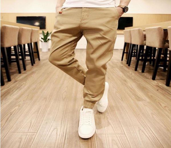 

new mens skinny joggers chinos slim pants men trousers hip hop pantalones hombre plus size s3xl4343077, Black