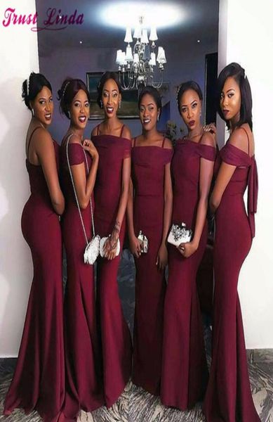 

charming purple long mermaid bridesmaid dress african girls bridal party dresses maid of honor gowns prom dresses custom made5731687, White;pink