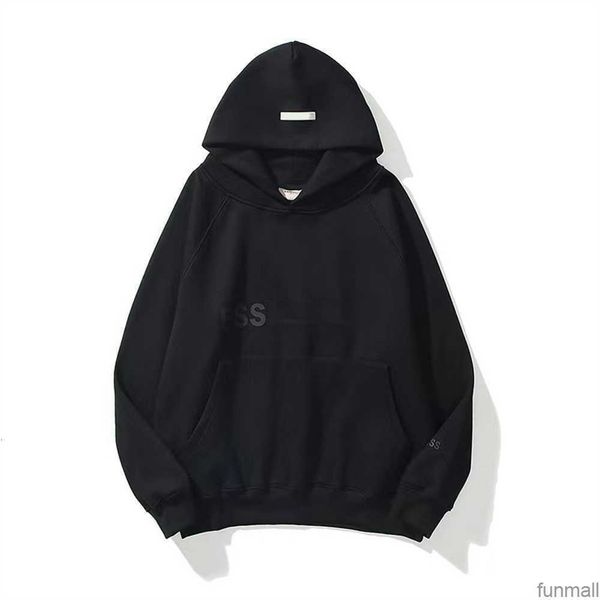 

designer mens hoodie sweatshirts essentialhoodie essen man hoody essentail hoodies for women pullover men crewneck sweatshirt cotton letter, Black