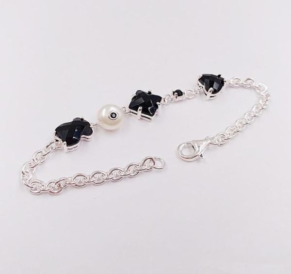 

memnon authentic 925 sterling silver bracelets pulsera erma de plata fits european bear bear jewelry style gift 5136315204438126, Black