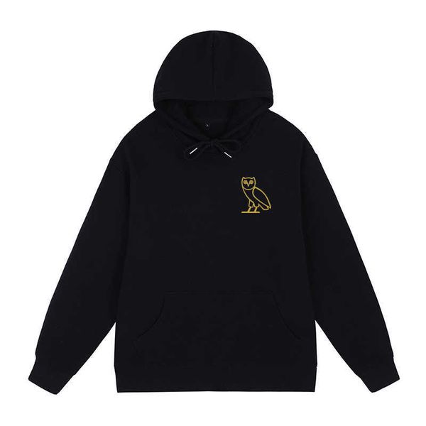 

men's hoodies sweatshirts owl hoodie drake duck same bronzed small ovo album clb hip hop rap a variety of styles are available, Black