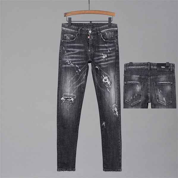 

2023ss designer jeans clothing pants men women t shirts panther print army green destroyed mens slim denim straight biker skinny jean men, Blue