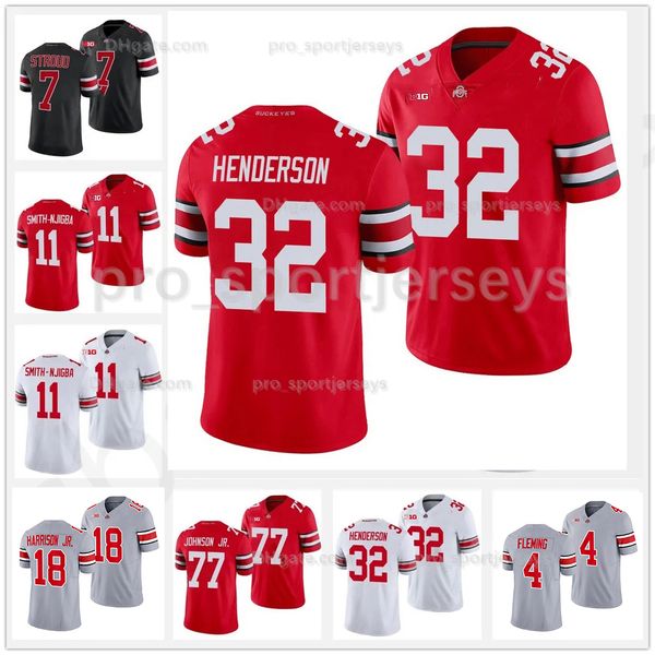 

custom marvin harrison jr. football jersey ohio state buckeyes sonny styles emeka egbuka j.t. tuimoloau jack sawyer treveyon henderson eddie, Black