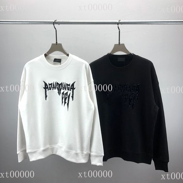 

mens designer sweaters hoodies famous hip hop men women hoodie street cotton loose fit sleeve sweatshirt womens casual round neck long sweat, Black;brown