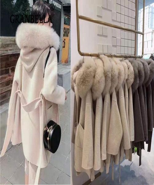 

women s fur faux women s hooded real cashmere coat psh collar women jackets casacos de pele reais 2209264676163, Black