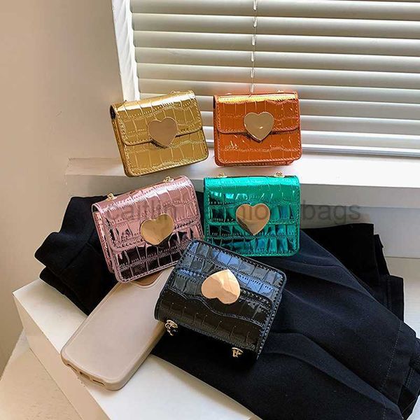 

cross body shengchuan's new stone pattern colorful trend love chain small square fashion korean version diagonal straddle for women cai