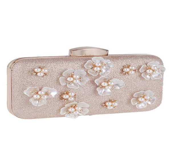 

hand made flowers pearls bridal hand bags women clutch bags for evening celebrities ladies minaudiere bags with chain cpa9556954379, Black