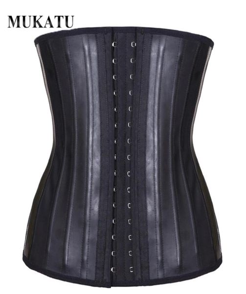 

mukatu latex waist trainer corset belly slim belt body shaper modeling strap 25 steel boned cincher gaine amincissante 2201073604159