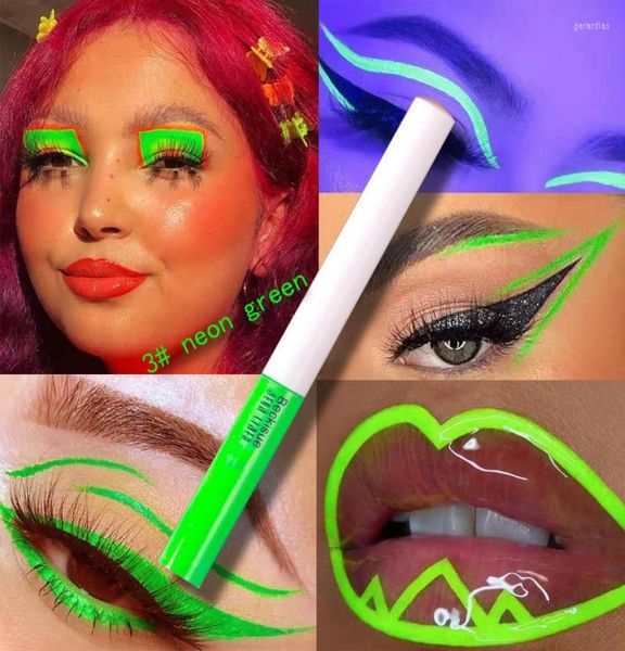 

eyeliner fluorescent liquid quickdrying rainbow color painting graffiti waterproof antiperspiration party makeup water soluble5133753