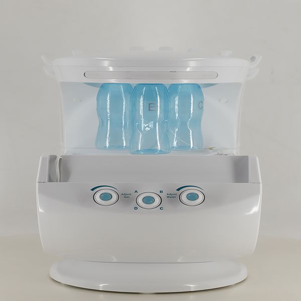 

water dermabrasion hydrafacial oxygen ice blue machine with skin ananlyzer, Black;white