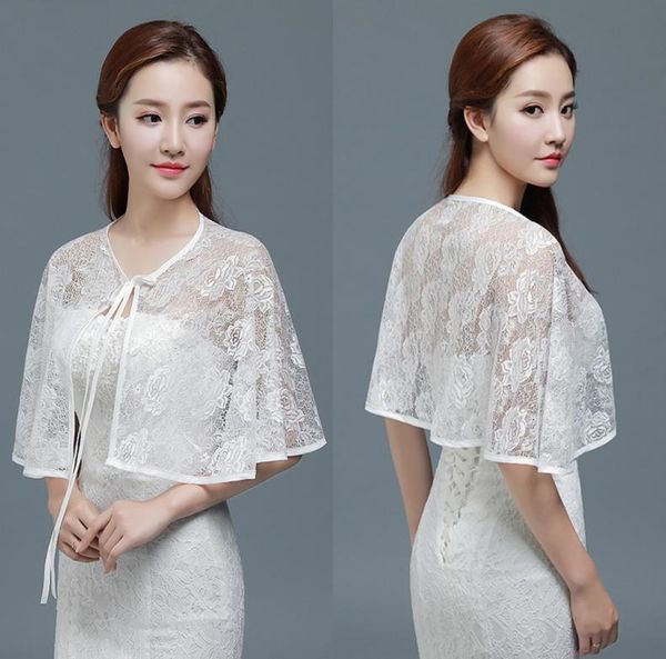 

bridal lace jacket wedding capes for bridal wedding shawl summer bridal jackets wraps for party evening2808817, White