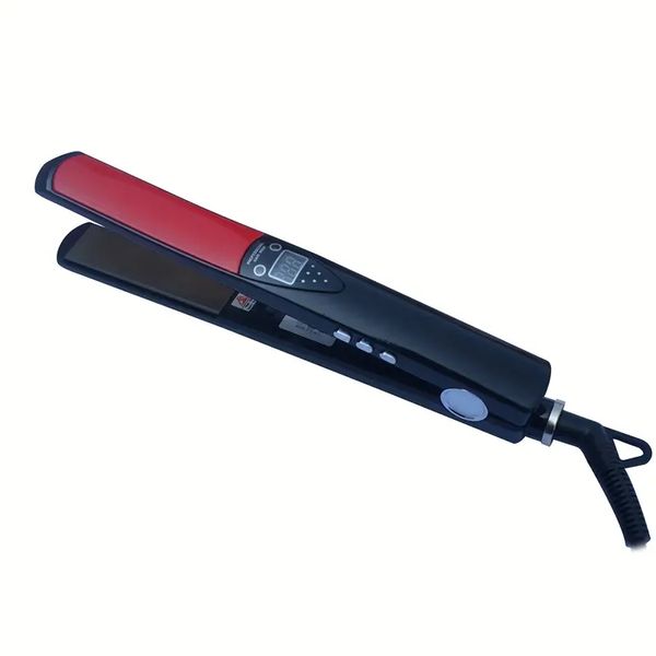 

hair straightener 1 inch professional heating flat iron hair straightener with adjustable temperature even heat distribution for straighteni, Black
